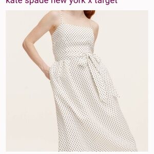 Kate Spade Women’s mini polka dot tie waist midi dress